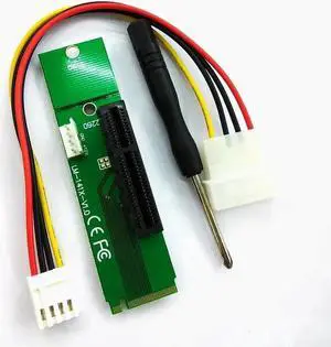 NGFF M2 to PCI e 4x Slot Riser Card M key M.2 SSD Port to PCI Express Adapter Convertor for Mining Bitcoin Miner for BTC LTC ETH