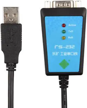 Aomoproing High Quality USB 2.0 to Serial RS-232 DB9 9Pin Adapter Converter Cable FTDI Chipset Length 1.8M Magnetic Ring LED