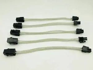 5PCS 4Pin Male to 4Pin Female 8" inch ATX PC CPU Power Supply Extension Cable Cord 4Pin to 4Pin Connector Adapter for BTC Mining