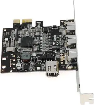 PCI Express 3 Port Firewire 1394B & 1394A PCIe 1.1 x1 Card TI XIO2213