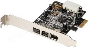 PCIe PCI Express Firewire 800 1394 b/a (2B1A) Controller Card Adapter TI Chipset