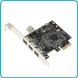 3 ports 1394B + 6 Pin 1394A PCI-e card External Firewire 800 400 IEEE 1394b PCI express card Chipset TI2213