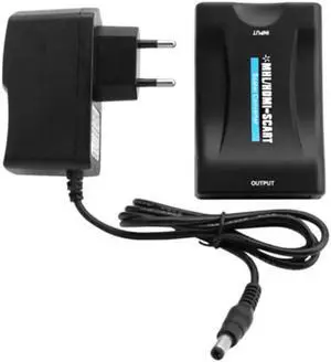 1080P HDMI To SCART Composite Video Stereo Audio Converter Adapter For HD TV DVD STB with Power adapter US/EU/UK/AU Plug