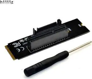 NGFF M.2 to PCI E 4X Riser Card M2 M Key to PCIe X4 Adapter with LED Indicator SATA Power Riser for Bitcoin Miner Mining