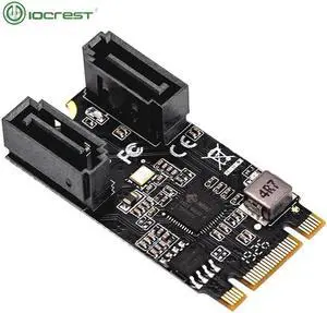 Aomoproing 2 Port SATA III 6gb/s M.2 22x42 M Key and B Key Controller Adapter Card SATA 6G Internal