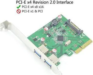 SuperSpeed 10Gbps 2x USB3.1 type-A PCI Express PCI-e x4 Host Card Solid Capacitor Resettable Fuse ASMedia Chip