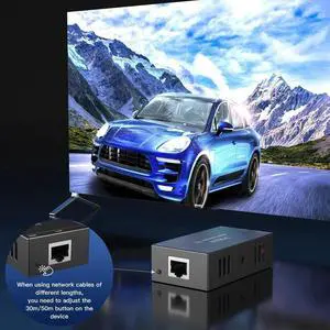 Audio Video Converter For PC Ps5 TV Monitor HDMI KVM extender 60M over cat5/6 ethernet cable 1080P hdmi 4k cable