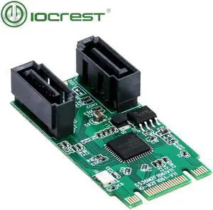 Aomoproing M.2 ngff B+M Key 22x42 PCIe Bus to 2 Ports 3.0 SATA 6 G III Controller Adapter Card ASM1061 Chipset