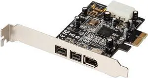 Aomoproing PCI express 2 Ports 1394B + 1394A Card PCI-e to external Firewire 800 IEEE 1394