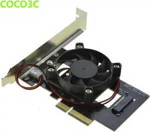 Aomoproing PCI-e 4x to M Key NGFF SSD Adapter for SAMSUNG 950 PRO XP941 PM951 M.2 PCIe 3.0 SSD Desktop Ultra Speed Predator Fan Cooler Kit