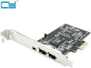 PCIe with 6Pins PCI-E FIREWIRE 400 IEEE 1394 CARD VIA CHIPSET WORK WIN7 MAC OS pci-e to 1394 a b WITH CABLE