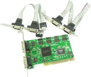 Aomoproing 6 serial RS232 Ports PCI card DB9 port to PCI I/O card converter,chipset Moschip MCS9865
