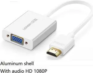 HDMI to vga with audio hd video converter adapter cable tv computer projector adapter