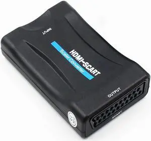 HDMI to Scart Converter Video Upscale Signal Adapter Support HD 1080P/720P for Smart TV PC Laptop