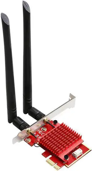 PCI-e Wireless Card 5400M, AX210 PCI-E WiFi 6E WLAN Adapter Card BT5.2, 802.11ax ac WiFi 6GHz/5GHz/2.4GHz Desktop PC Wireless WiFi Card for Windows 11,10