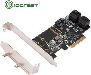 Aomoproing SATA III 6g 5 ports controller card PCIe 3.0 x4 expansion card with Low Profile Bracket
