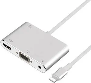 Converter For Lightning To VGA HDMI Converter Digital AV TV Cable Adapter For Apple iPad iPhone X 8 7 6 Plus