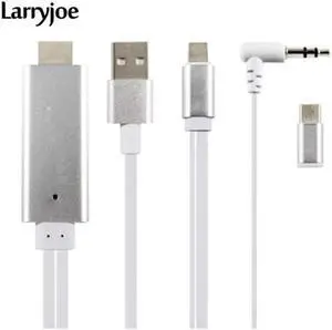 2 In 1 Type C and Micro USB To HDTV TV HDMI Adapter Digital AV Cable For Samsung Android Phone with Audio USB Cable