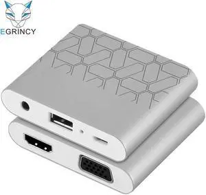 3 in 1 USB To HDMI VGA Audio Video Converter Digital AV Adapter Cable For iPhone 6 6S 7 ipad Macbook Samsung ios Android