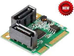 Aomoproing  RAID 2-Ports SATA 3.0 mini PCIe Controller Card mini PCI-e to Dual SATA III 6Gb converter + RAID0 RAID1 JOBD bracket