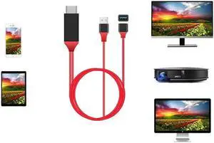 HDTV Digital AV Adapter HDMI Cable 1080P USB 2.0 Male and Female HD Video Converter Code for iPhone TV Smartphone