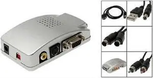 Pro Universal NTSC PAL VGA to TV AV RCA Signal Adapter Converter Video Switch Box Composite for Computer Laptop PC