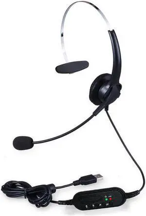 Aomoproing USB Call Center Headset with Microphone for Computer Desktop USB Connection SKYPE earphone headphone