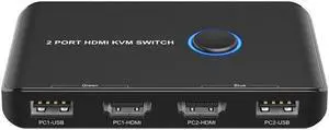 Repeater HDMI-Compatible/KTV/USB Converter Switch For Sharing Keyboard Mouse Printer High-definition Display Two Computer