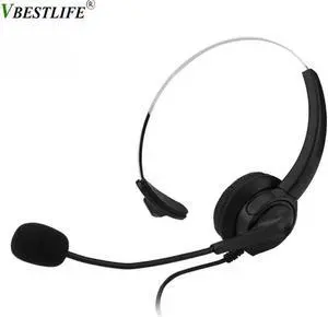 Aomoproing 2.5mm Telephone Headset Call Center Operator Monaural Headphone Customer Service Ordinary Landline Voice Call Chat Headphones