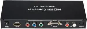 HDMI to Component YPbPR & VGA Video Converter Adapter HDMI to VGA/Ypbpr+R/L/SPDIF Converter 1080p Video Audio RCA L/R 1080P