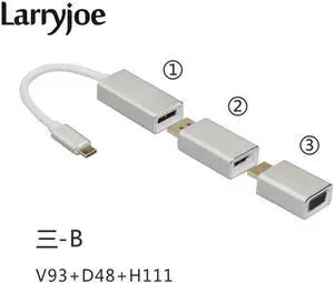 All in 1 Usb C 3.1 Type C To Mini DP Adapter Support 4k Male To Female HDTV Converter Cable VGA HDMI for Macbook Pro