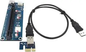 USB 3.0 PCI-E Riser Miner Mining PCI Express Extension 1X to 16X Extender Graphics Card Adapter with SATA 15Pin-6Pin Power Cable