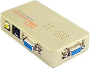 AV Video To VGA TV Converter Monitor Adapter Switch Box For PC Laptop