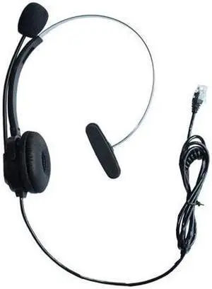 Aomoproing Comfortable Landline Wired 4Pin RJ9 Plug Headset Noise Cancelling Microphone IP Telephone Headphone Call Center for 3Com Aastra