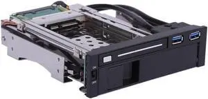 Dual Bay 3.5" + 2.5" Inch SATA III Hard Drive HDD & SSD Tray Caddy Internal Mobile Rack Enclosure Docking Station with USB 3.0 Port Hot Swap