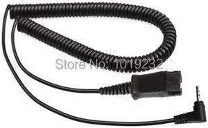 Aomoproing 2.5mm jack QD cord 2.5mm headset adapter Quick Disconnect cable call center headset adaptor headset 2.5mm adapter