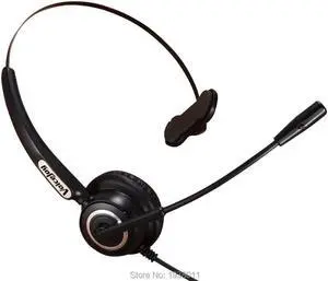 Aomoproing Sale Hands-free Corded Headset Call Center RJ9 Monaural Telephone with 4-Pin RJ9 plug for Desk Phone Telephone