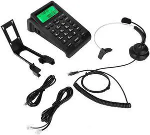 Aomoproing Practical Caller ID Display Call Center Noise Reduction Headset Telephone for Training Use Telephones 2018 style