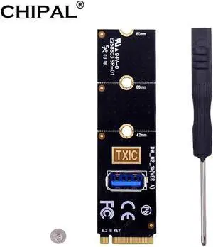 NGFF M.2 to USB 3.0 Transfer Card M2 M Key to USB3.0 Adapter For PCI E 1x to 16x Riser Card For Litecoin Bitcoin Miner