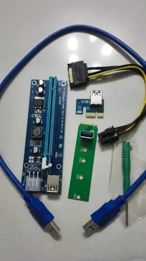 Pcie Pci-e Pci Express Riser Card M.2 NGFF To 16x GPU Usb 3.0 Extender Riser AND X1 TO X16 Card Adapter