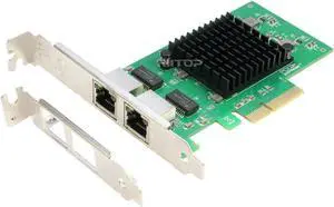 Dual Port 2.5Gb Network Card Adapter with Intel I226 2500/1000/100Mbps PCI Express X4 Gigabit Ethernet NIC Card RJ45 LAN Controller for Windows 10/11 with Low Profile Bracket