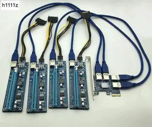 PCI E 1 to 3 PCI express 1X slots Riser Card Mini ITX to external 3 PCI-E slot adapter PCIe Port Multiplier Card VER005 1X TO 16