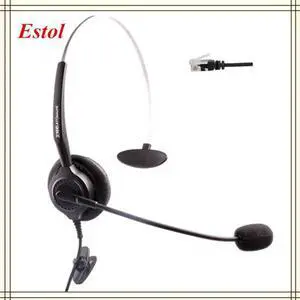 Aomoproing Mono monaural single ear headset rj9 plug headset foam ear pad call center earphone headphone training audio headset