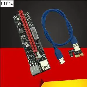 3 in 1 Molex 4Pin SATA 6PIN PCIE PCI-E PCI Express 16x Slot Riser Card 1x to 16x USB 3.0 Cable For Bitcoin BTC Miner Mining
