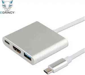 1pcs Type C USB 3.1 To USB 3.0 4K HDMI Adapter Cable 3 In 1 Hub For Apple Macbook Multiport Metal Case Charger Converter Adapter