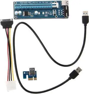 For Semoic USB 3.0 PCI-E Express 1x to 16x Riser Board Extender Adapter Card with SATA Cable For Semoic USB 3.0 PCI-E Express 1x to 16x Riser Board Extender Adapter Card with SATA Cable