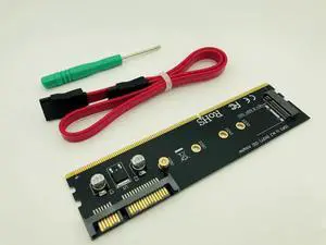 DDR to M.2 SSD Raiser Riser Card M2 SSD DDR3 Adapter M.2 NGFF B Key Connector SATA Power 7Pin SATA Port Connect Motherboard
