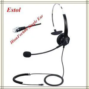 Aomoproing HD voice Hion For600 RJ9 Crystal professional Single ear call center headset telephone earphone,VoIP Phone headphone training