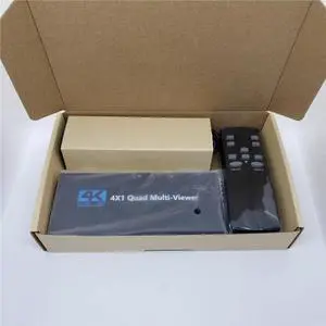 4x1 Multi-viewer switcher 4K Seamless Quad Screen Real Time Multi Viewer Splitter 4 in 1 out HDMI Switch Adapter with IR
