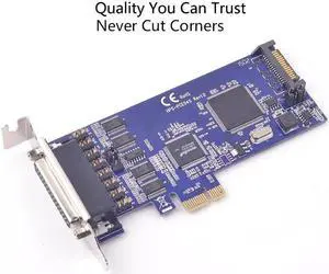 4 Port RS232 Serial Adapter PCI-e Expansion Card w/ Fan-Out Cable PCI express I/O Card Resettable Fuse Chip SystemBase 16C1054